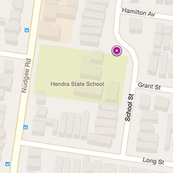 map showing entry to school via School Street